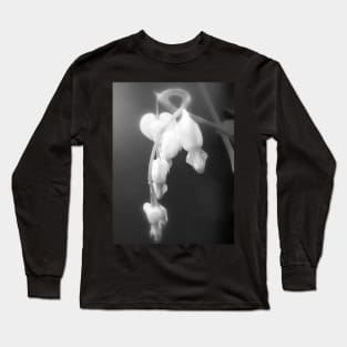 white bleeding hearts, black and white #2 Long Sleeve T-Shirt